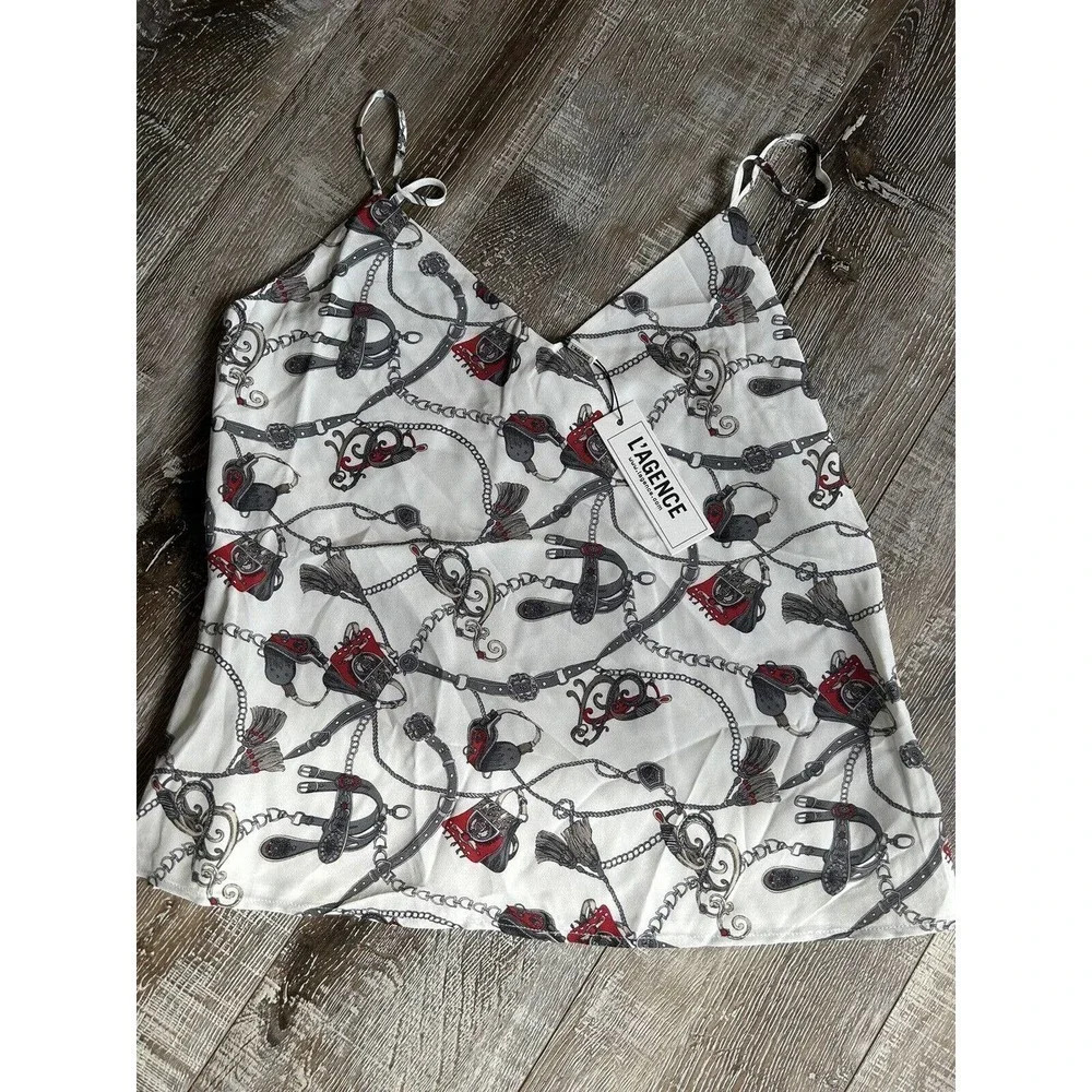 L’agence Women’s Equestrian Print Camisole Size XS